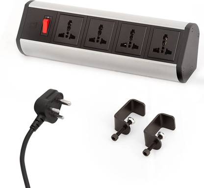 ErgoYou Extension Board - 4 Universal Sockets With Removable Desk Clamp 4  Socket Extension Boards