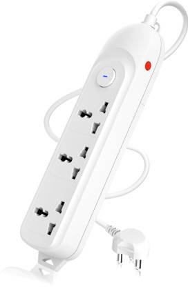 Cablet Universal Multi Plug, 6A 1500W, Heavy Duty Copper Wire with Overload Protection, 3 Socket Extension Boards
