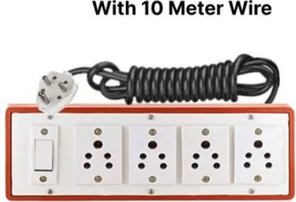 BAHUL 10 meter long wire extension with ISI parts small plug 4  Socket Extension Boards