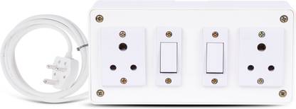 JELECTRICALS Classic Premium Heavy Duty Extension With 3 Core Wire & 6AMP Plug 2  Socket Extension Boards