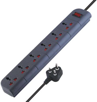 MX Spike Guard Surge Protector with 4 Universal Socket with Master Reset Switch 6  Socket Extension Boards