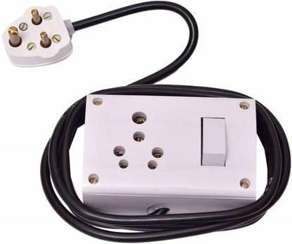 Illuminator Pack Of 1 - 16A 2-in-1 16A and 6A Extension board, 1 switch 1  Socket Extension Boards