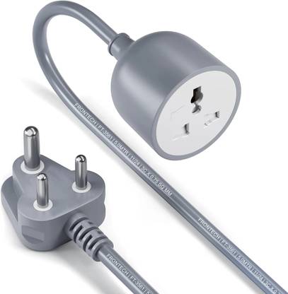 Frontech Extension Cord with 5m Long Wire Cord | 2500W,10A,3pin Electric Extension 1  Socket Extension Boards