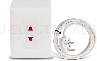 JELECTRICALS Premium Modular Extension Board With 3 Core Wire 1  Socket Extension Boards