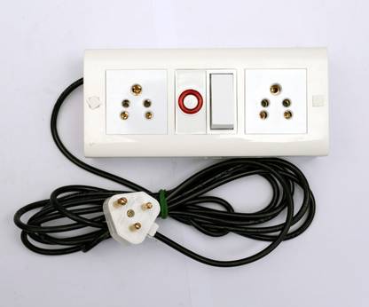 cromium 6 modular 2 shocket 1 switch 1 indicator 2 mitre wire 2 Socket Extension Boards