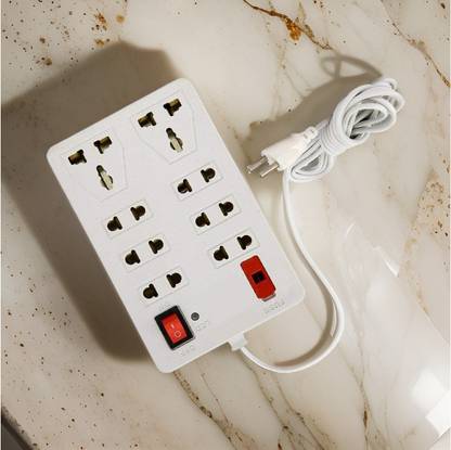 TOOLART 8 SOCKET 2 SWITCHES EXTENSION CORD/ EXTENSION BOARDET 8  Socket Extension Boards