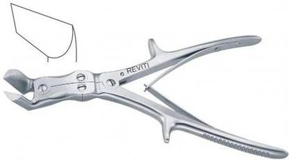 REVITI Bone Cutter Tudor Edward Curved Heavy Duty Orthopedic Surgical Instrument 10 Inch Surgical Bone Cutter