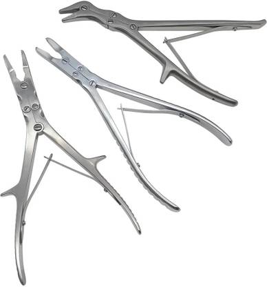 REVITI Orthopaedic Bone Nibbler Rongeur Orthopedic Instrument (STRAIGHT+ANGULAR+CURVED) Surgical Bone Cutter