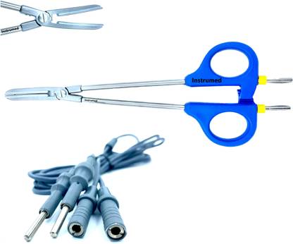 INSTRUMED Laparoscopic Bi Clamp Forceps Cable Open Bipolar Vessel Sealer Instruments Qty.2 Tissue Forceps