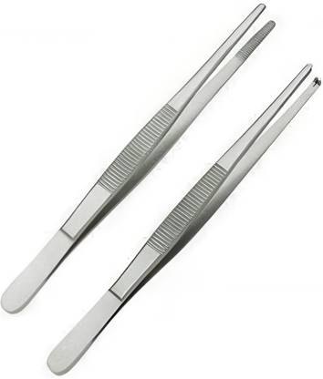 Avis Forceps Set of 2 Pieces Plain and Toothed Dissecting Surgical Forceps 6" Dressing Forceps