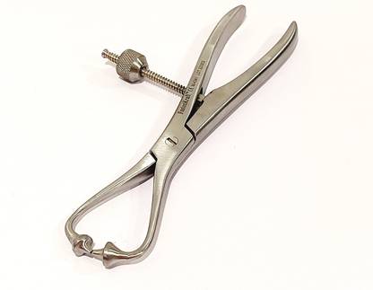 FusionKraft Patella Clamp Forceps, Straight Rounded Ball-Tips, with Speedlock, 8" Utility Forceps