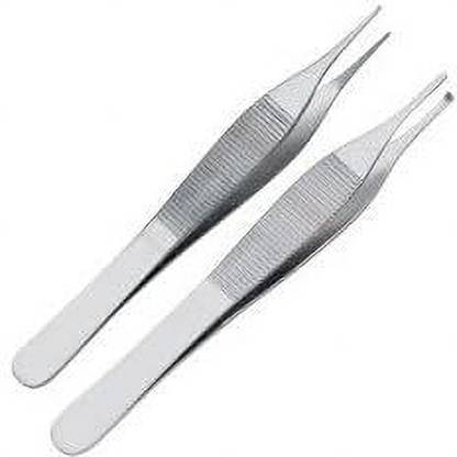 GOLDFINCH Dissecting Adson Non Tooth (+) Toothed 5" (Set of 2 Pcs) Utility Forceps