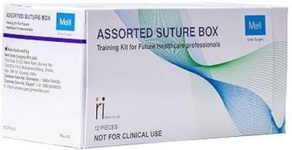 Meril For medical students to practice suturing,Assorted Suture Kit-3 suture materials Suturing Forceps