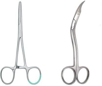 GOLDFINCH Artery Forceps Straight 6 inch and Suture Scissor Hemostats Forceps