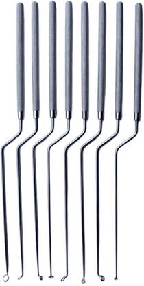 hospiclub Neuro pituitary curette set of 8 for neuro surgery Neuro Surgical Instrument Dressing Forceps