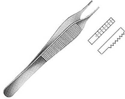 mediwave Adson Dressing Forceps Plain (5 Inch, Pack of 1) Surgical Instrument, Utility Forceps