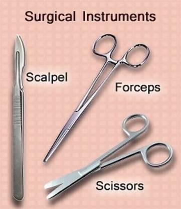 mediwave Surgical Instrument Set of 3 pc (Dressing scissor, Artery Forceps Utility Forceps