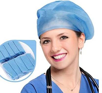 Cruzine Surgeon Cap, Regular, Pack Of 100 Surgical Head Cap