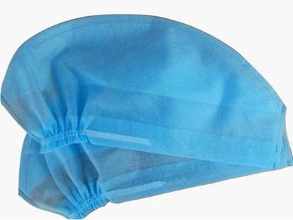 WOVFLY CARING SOLUTIONS Doctor's Cap | Nonwoven Surgeon Cap with Elasticated Back | Pack of 100 Caps Surgical Head Cap