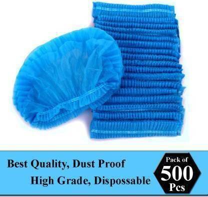 STYLERA 500 Pcs Blue Disposable Non Women Bouffant Surgical Head Cap Surgical Head Cap Surgical Head Cap