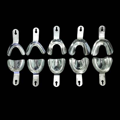 Unique Dents Edentulous Non Perforated Impression Trays Set Surgical Plier