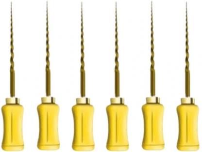 HEALIX Conmem Pro Gold | F1 | Yellow | Hand Files | 21mm | Pack of 6 Files Surgical Plier