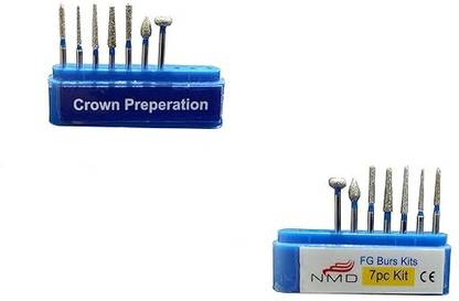 NMD Dental Tool Crown Preparation Bur Kit (7pc/pk) (Pack of 1) Surgical Plier