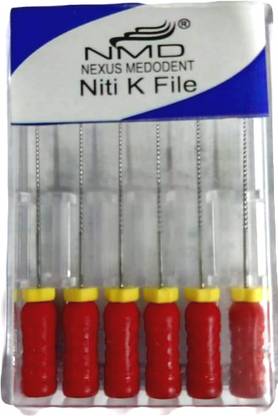 Nexus Medodent NITI-K-Files (25MM, RED(25 NO) (Pack of 6 Pcs/1 Pkt) Surgical Plier