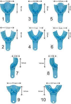 Dentosmile Autoclavable Dental/Orthodontic Impression Trays Pack of 10 Pcs (Made in India) Surgical Plier