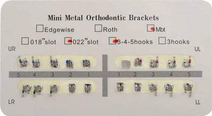 gargdental LDS Orthodontic MBT Metal Brackets Kit (Silver, ORTHO_KITS) Surgical Plier
