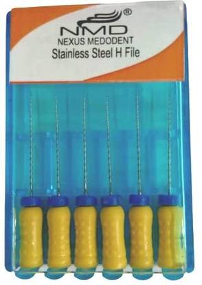 NMD Dental Tool Stainless Steel(S.S)-H-Files (21mm, YELLOW(#20 NO)) Surgical Plier