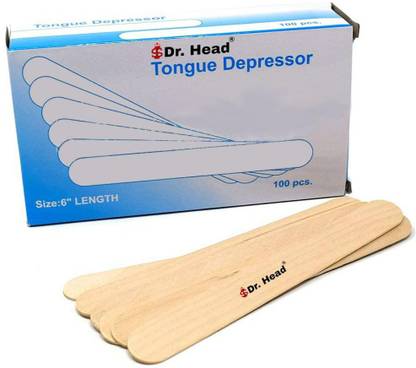 Dr. Head Non Sterile Wooden Tongue Depressor 100pc Hand Held Retractor