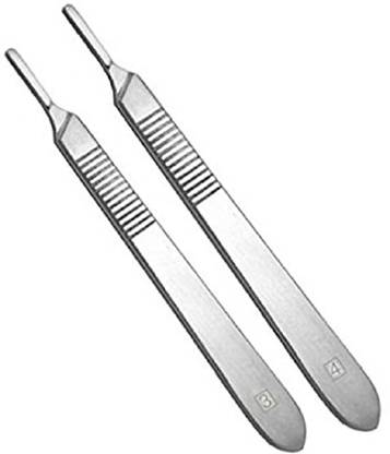 EUZA Stainless Steel Scalpel Handle BP for surgical blade Handle No ( SIZE 3&4) combo Surgical Scalpel