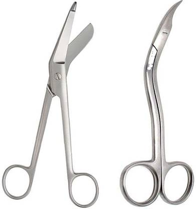 mediwave Suture cutting scissor, bandage cutting Stainless Steel Surgical Scissor Curved And Angled Dissecting Scissors