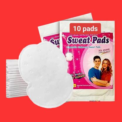 RNGNTC K 10 Pcs Underarms Disposable Highly Absorbent Sweat Pads Cotton Anti Allergic Sweat Pads