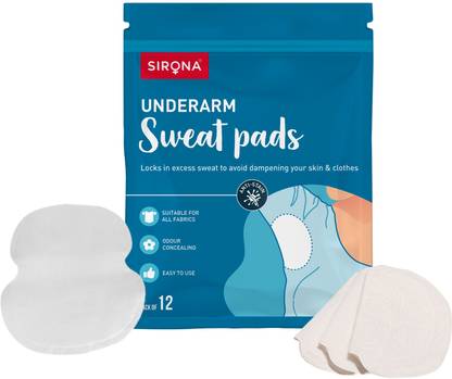 SIRONA Under Arm Sweat Pads (12 Pads - 1 Pack) Sweat Pads
