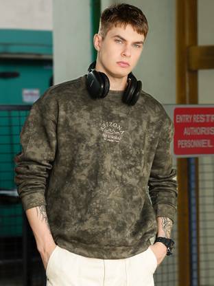 MANIAC Full Sleeve Embroidered Men Sweatshirt