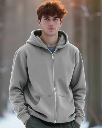 AUSK Full Sleeve Solid Men Sweatshirt