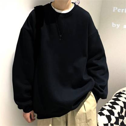 SONIBROS Full Sleeve Solid Men Sweatshirt