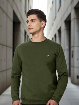 Full Sleeve Solid Men Sweatshirt
