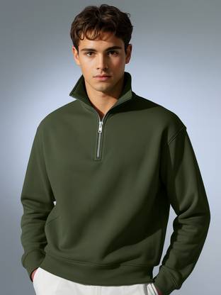 NOBERO Full Sleeve Solid Men Sweatshirt