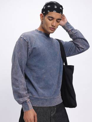 Glitchez Full Sleeve Solid Men Sweatshirt