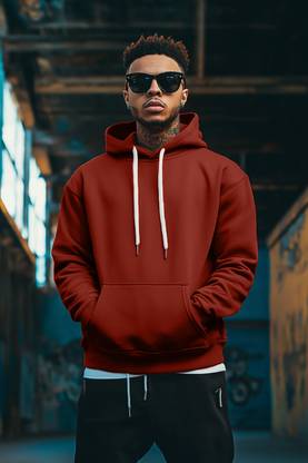 Veirdo Full Sleeve Solid Men Sweatshirt