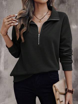 IMSA MODA Full Sleeve Solid Women Sweatshirt