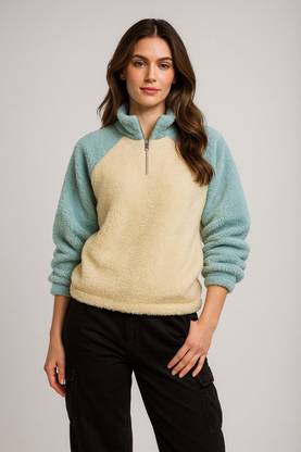 THE DRY STATE Full Sleeve Self Design Women Sweatshirt