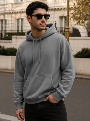 Veirdo Full Sleeve Solid Men Sweatshirt