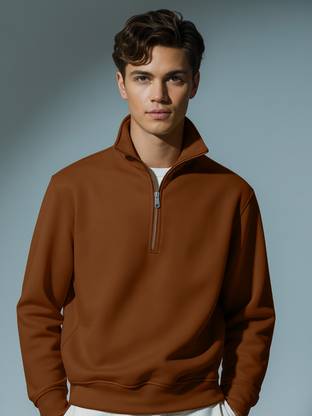 NOBERO Full Sleeve Solid Men Sweatshirt