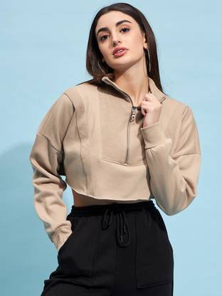 STREET9 Full Sleeve Solid Women Sweatshirt