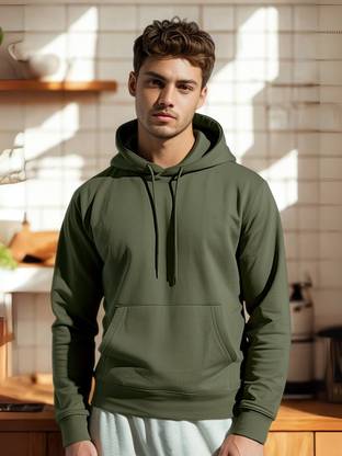 NOBERO Full Sleeve Solid Men Sweatshirt