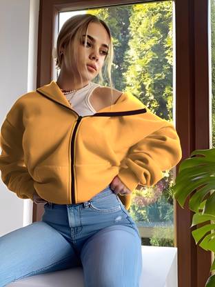 Kasendra Full Sleeve Solid Women Jacket